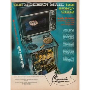 Modern Maid Inc Chattanooga TN Cook N Clean Center Magazine Print Ad 1970